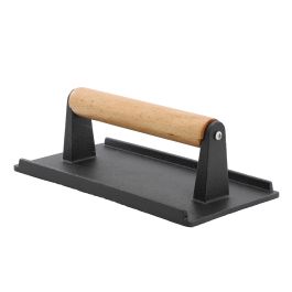 MegaChef 8 x 4 Inch Rectangle Heavy Duty Cast Iron Grill Press
